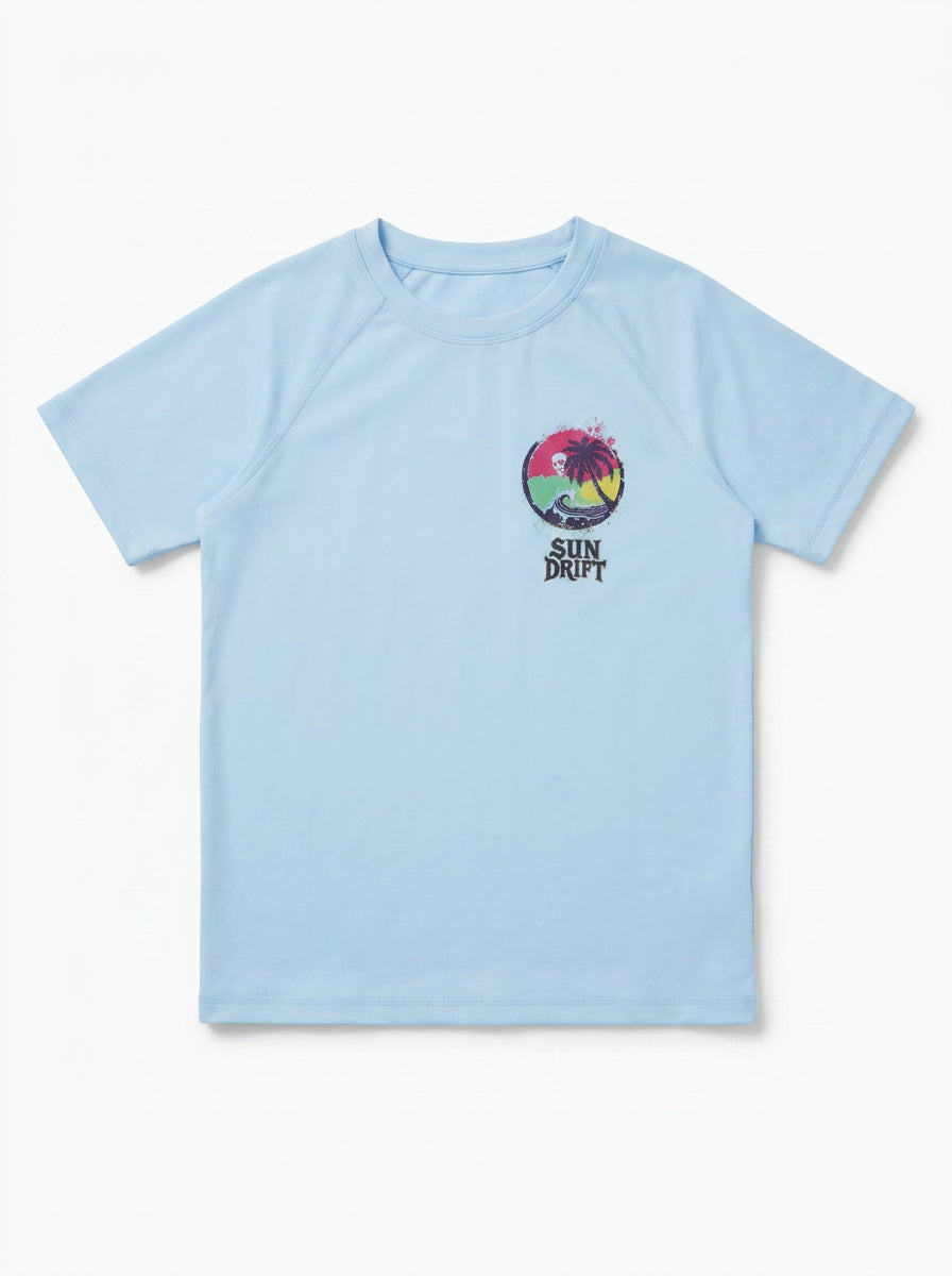 Sun Drift in-stock tee light blue front view